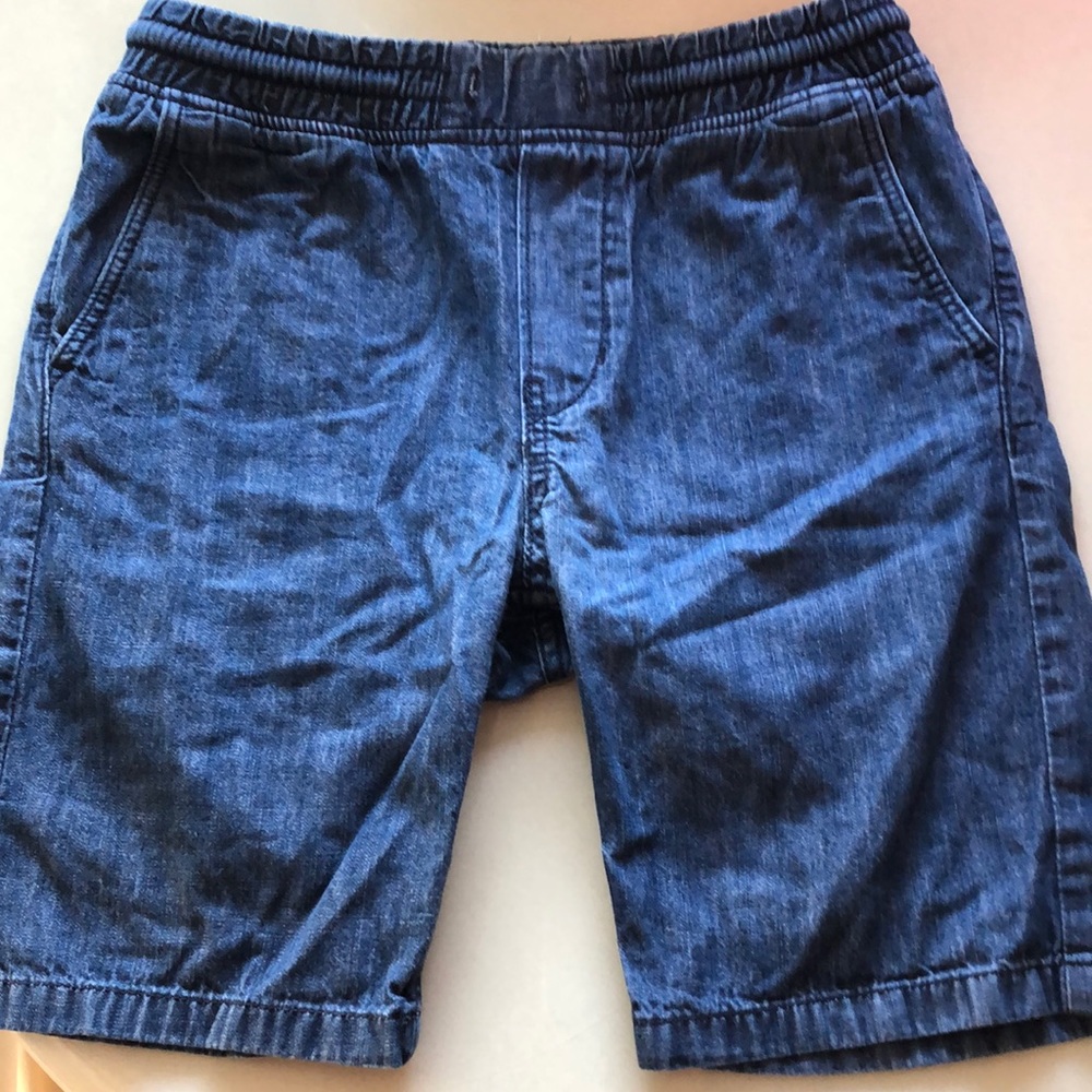 Denim pull on shorts